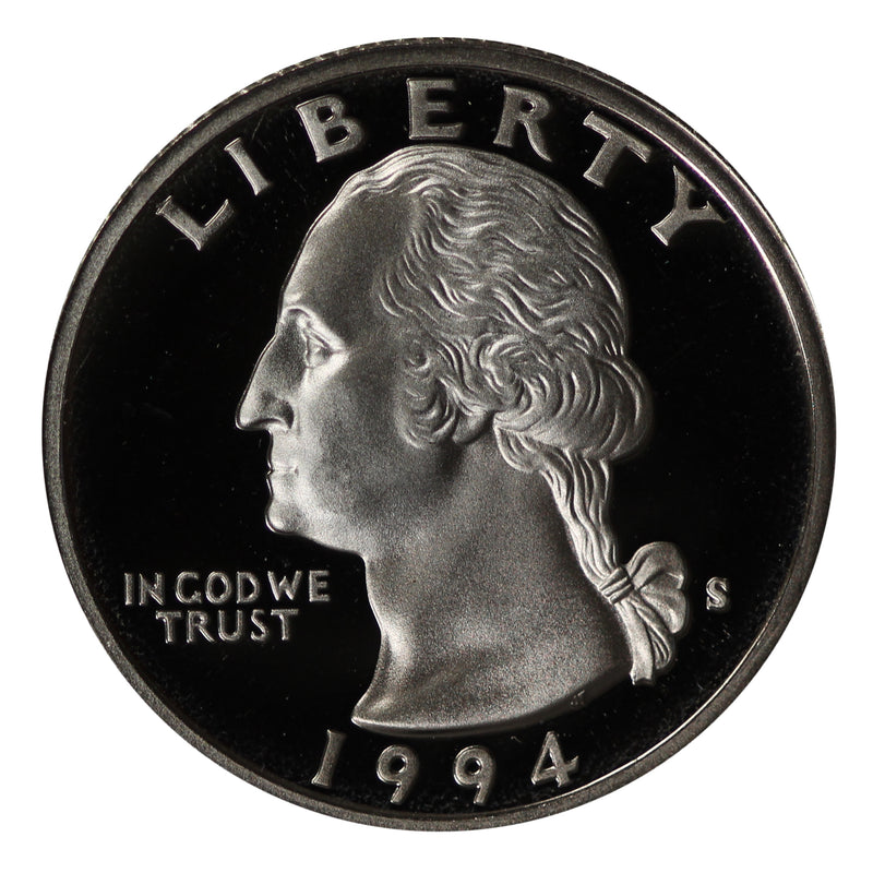 1994 S Washington Quarter Gem Deep Cameo Proof Roll CN-Clad (40 Coins)