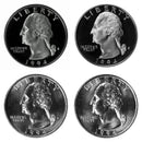 1994 P D S S Washington Quarter 25c Year set Proof & BU US 4 Coin lot
