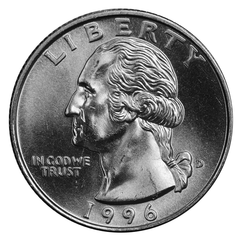 1996 -D Washington Quarter Roll BU Clad 40 US Coins