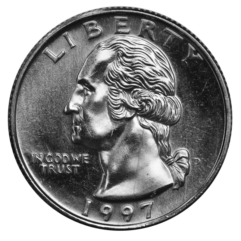 1997 -D Washington Quarter Roll BU Clad 40 US Coins
