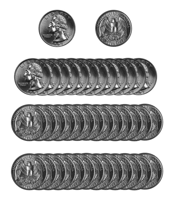 1997 -P Washington Quarter Roll BU Clad 40 US Coins