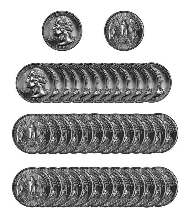 1998 -D Washington Quarter Roll BU Clad 40 US Coins