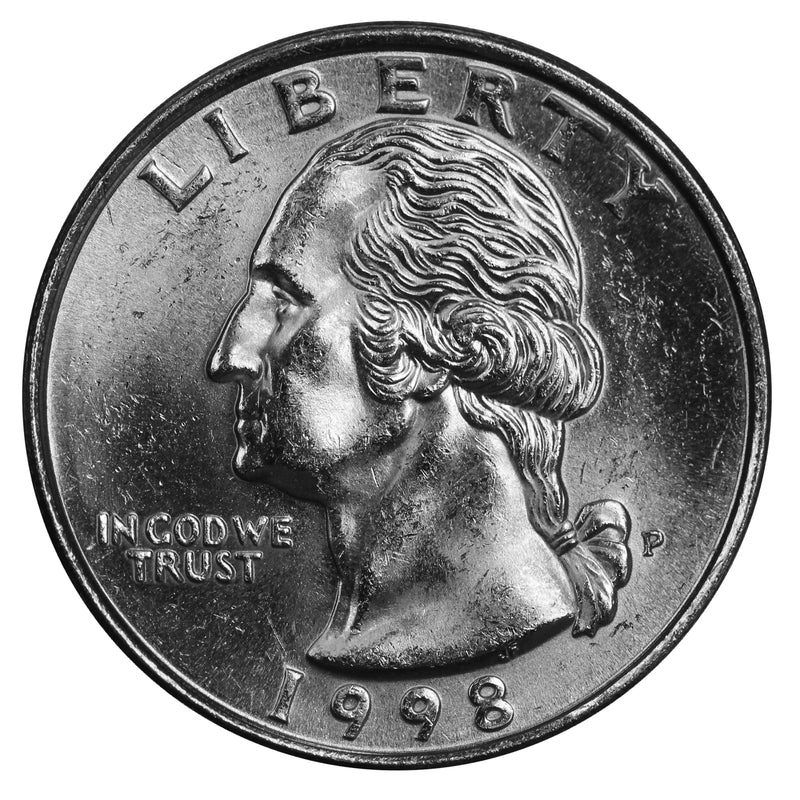 1998 -P Washington Quarter Roll BU Clad 40 US Coins