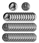 1966 SMS Washington Quarter Roll CN-Clad (40 Coins)