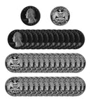 1987 S Washington Quarter Gem Deep Cameo Proof Roll CN-Clad (40 Coins)