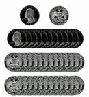 1991 S Washington Quarter Gem Deep Cameo Proof Roll CN-Clad (40 Coins)