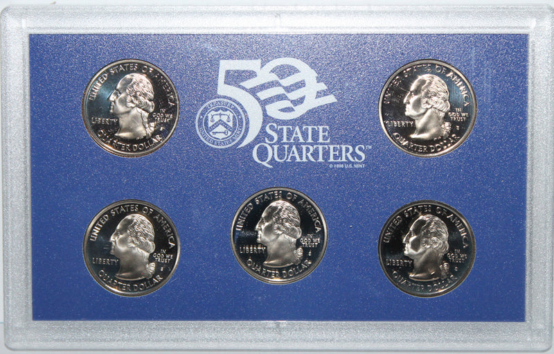 2000 State Quarter Proof Set CN-Clad (OGP) 5 coins