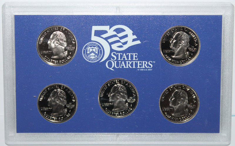 2001 State Quarter Proof Set CN-Clad (OGP) 5 coins