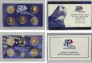 2002 State Quarter Proof Set CN-Clad (OGP) 5 coins