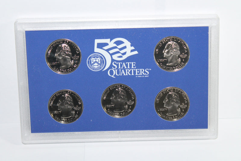 2002 State Quarter Proof Set CN-Clad (OGP) 5 coins