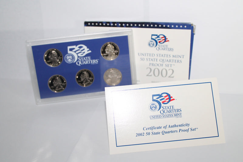 2002 State Quarter Proof Set CN-Clad (OGP) 5 coins