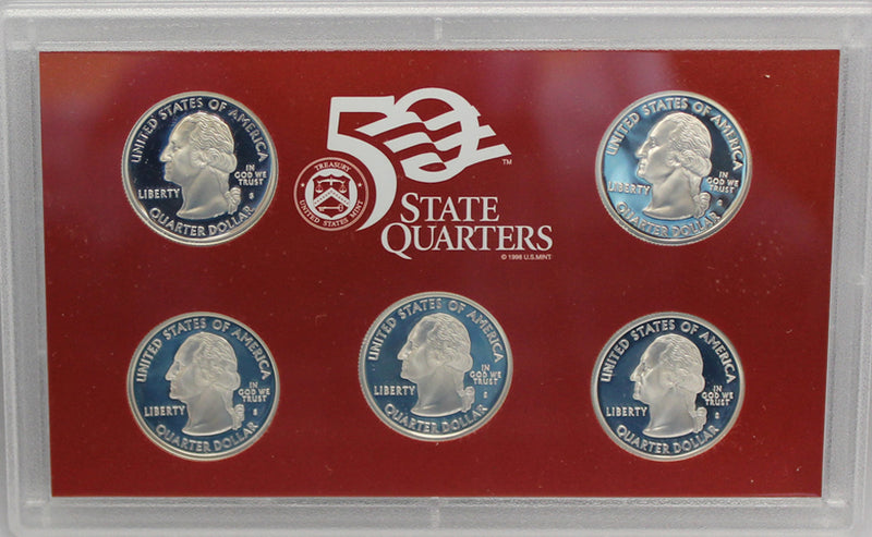 2005 State Quarter Proof Set 90% Silver (OGP) 5 coins