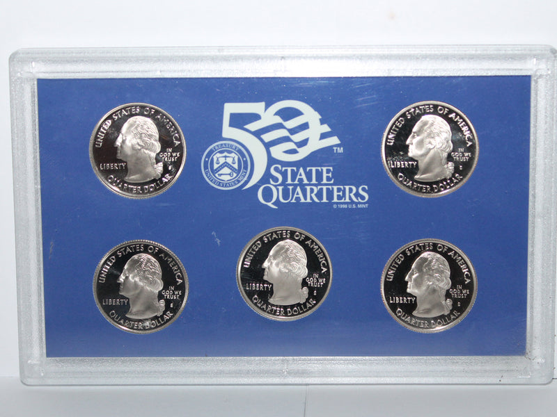 2008 State Quarter Proof Set CN-Clad (OGP) 5 coins