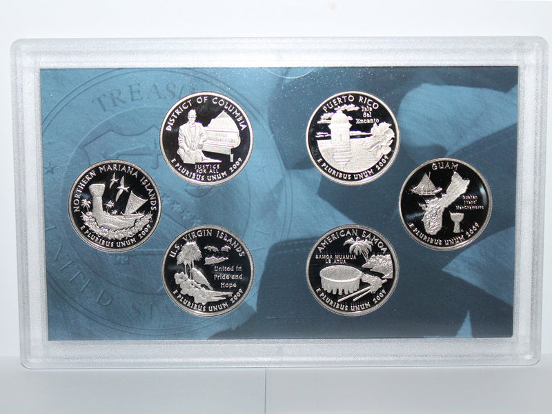 2009 DC & Territory Quarter Proof Set CN-Clad (OGP) 6 coins