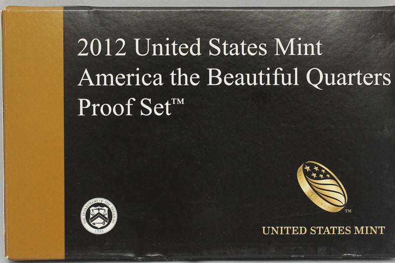 2012 America the Beautiful Quarter Proof Set CN-Clad (OGP) 5 coins